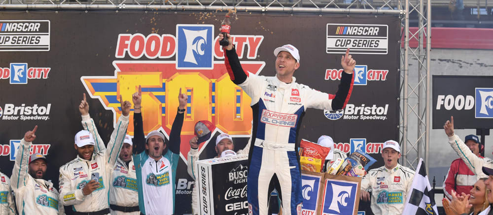 NASCAR Barometer:  Denny Hamlin Survives Treacherous Bristol for First Season Victory