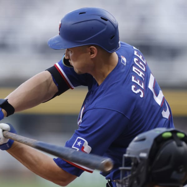 2023 Game-Used Baseball. Pitcher: JP France, Batters: Joey Gallo/Edouard  Julien- Strikeout/Strikeout