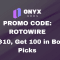 Onyx Odds Promo Code ROTOWIRE: Get 100 Bonus Picks Today (Dec. 28)