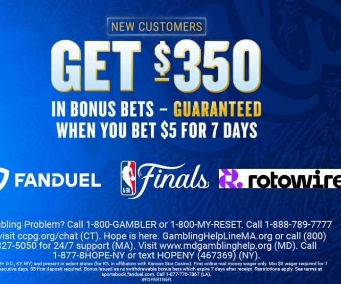 FanDuel Promo Code: Get $350 in Bonus Bets (6/9)