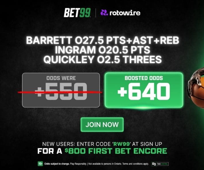 BET99 Boosted Parlay: Toronto Raptors vs. Houston Rockets (March 10, 2026)