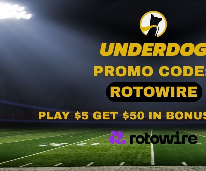 Underdog Promo Code ROTOWIRE: Get $50 Bonus Entries Instantly (Apr. 13)