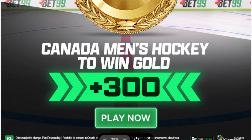 Canada to Win Gold, Boosted by 99%! BET99 Boosting Men's Olympic Hockey