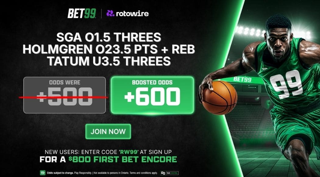 Thunder vs Celtics Best Bets: +600 OKC-BOS Odds Exclusively at BET99