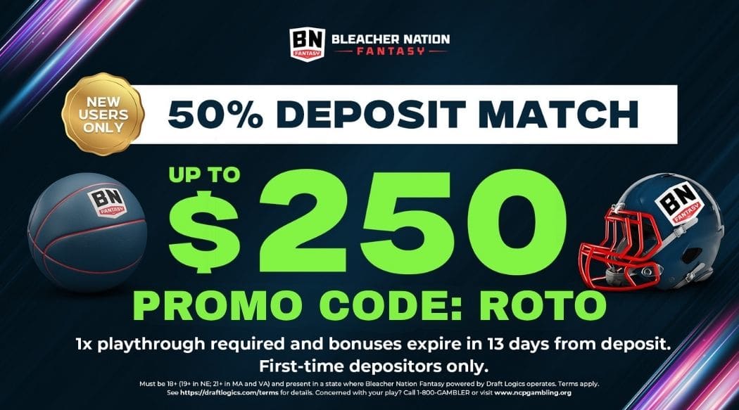 Bleacher Nation Fantasy Promo Code ROTO: 50% Deposit Match Up To $250 (Nov. 15)
