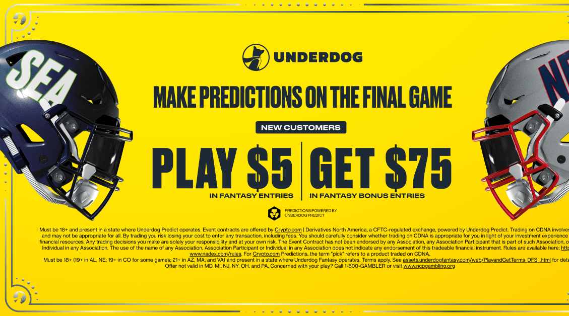Underdog Predict: Trade on Sports Event Contracts for Super Bowl 60