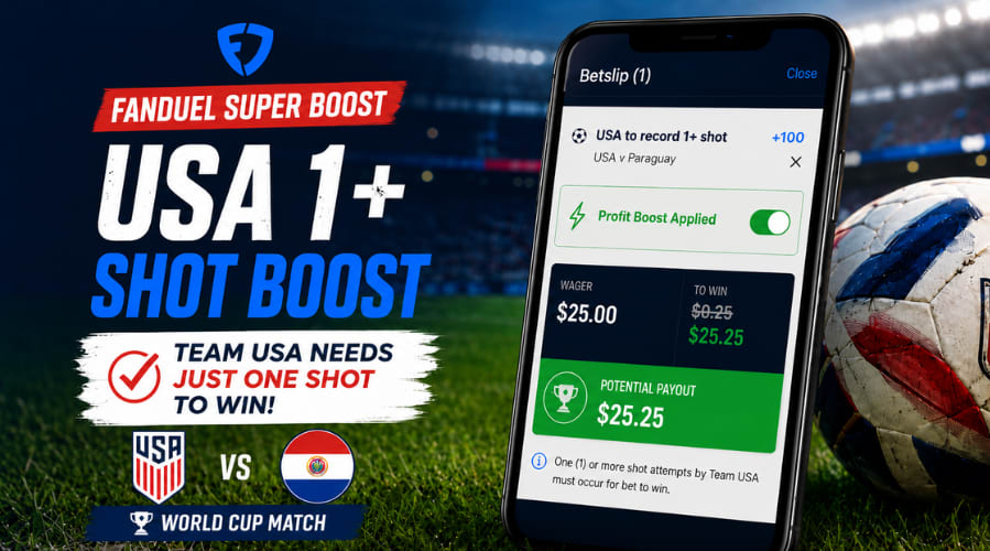 World Cup Super Boost: +100 Odds for USA to Have 1+ Shot Against Paraguay
