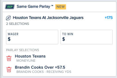 fanduel nfl parlay picks