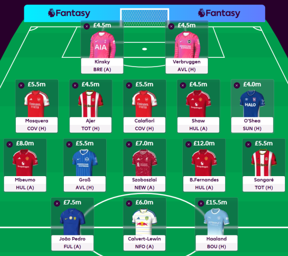 fpl gameweek 1 draft