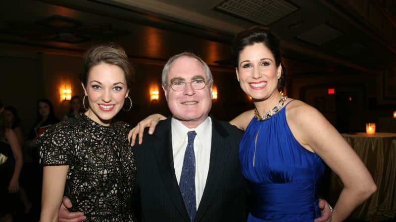 Todd Haimes poses for a photo with Laura Osnes and Stephanie J. Block.