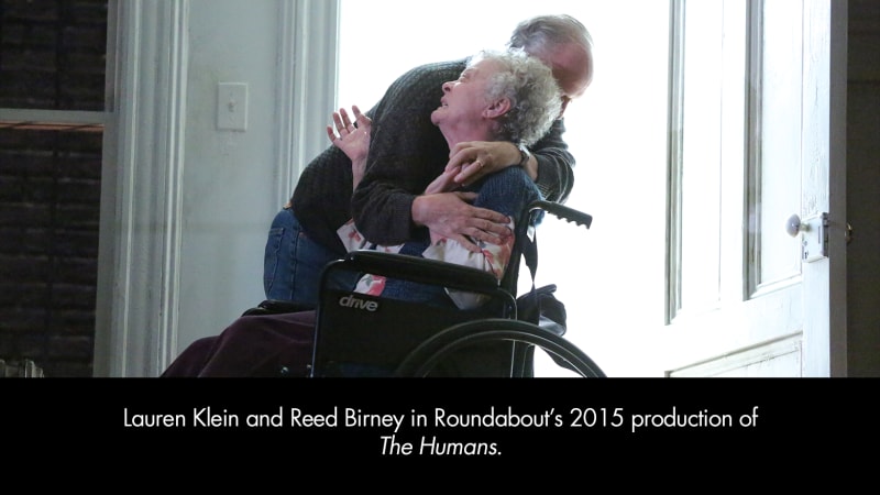 Lauren Klein and Reed Birney in Roundabout's 2015 production of THE HUMANS.