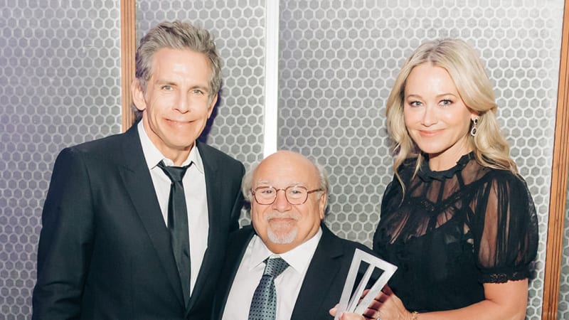 Ben Stiller, Danny DeVito, and Christine Taylor.