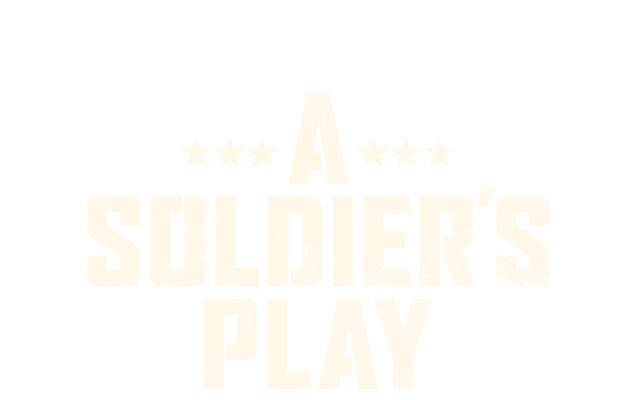 A Soldiers Play written in white text with white stars on either side of the A.