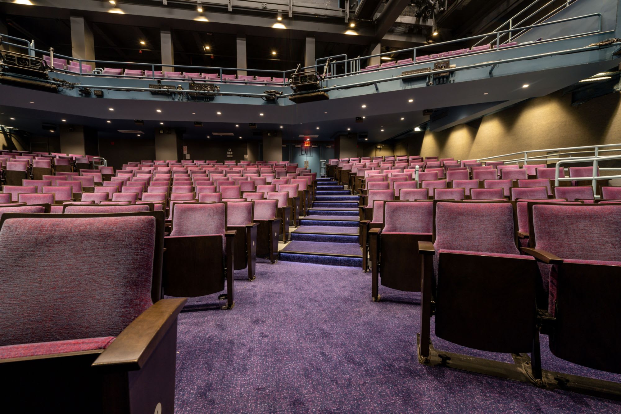 Velvet seats in auditorium