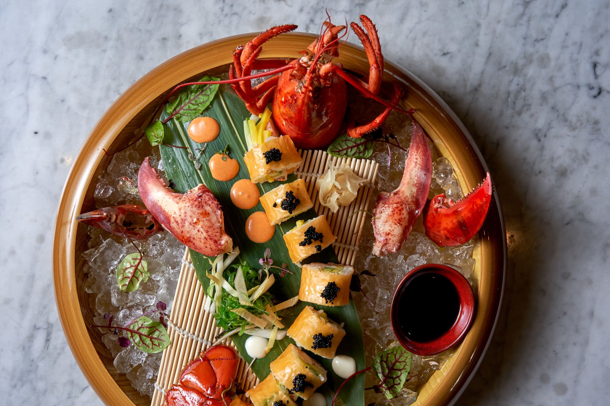 A seafood platter featuring lobster from Red Eye Grill