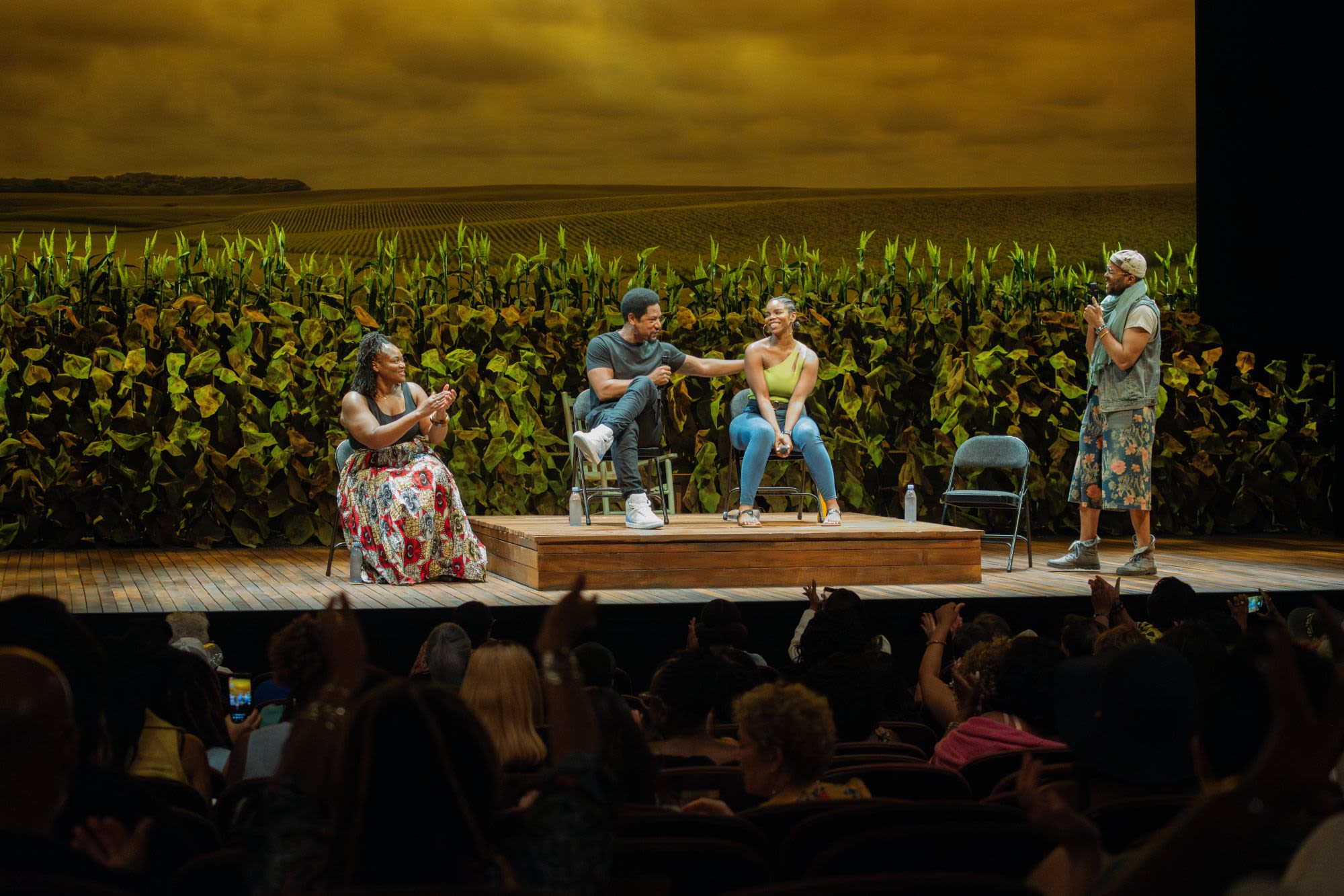 Cast members on stage for a Juneteenth Talkback