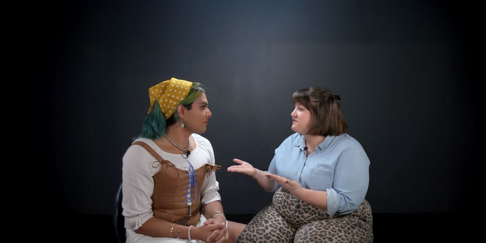 Teaching Artist Avery Trunko (she/her) speaks with Saawan Tiwari during a Roundabout Theatre Company Theatre Talks interview for Pirates! The Penzance Musical.