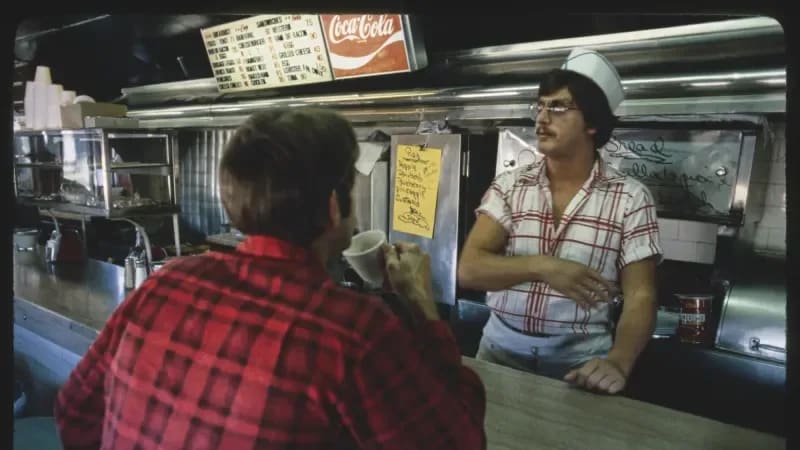 The interior of Champ's Diner in Woonsocket, Rhode Island, 1979. Photo by Henry Horenstein/Library of Congress.