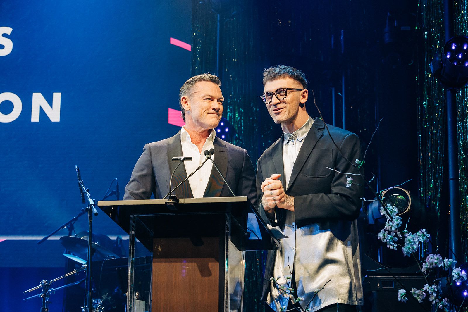 Luke Evans and Sam Pinkleton