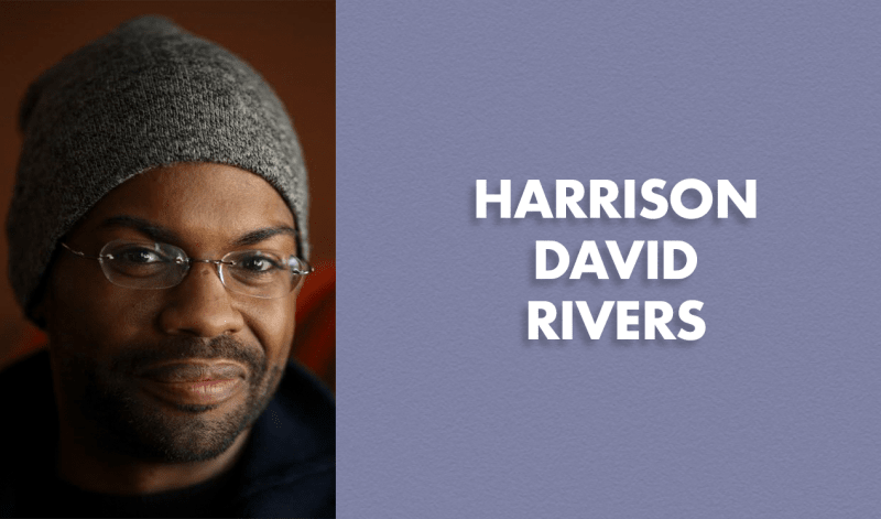 Harrison David Rivers, a dark-skinned man in a gray knit hat, wearing clear-framed glasses. He has a light beard and smiles with his lips closed.