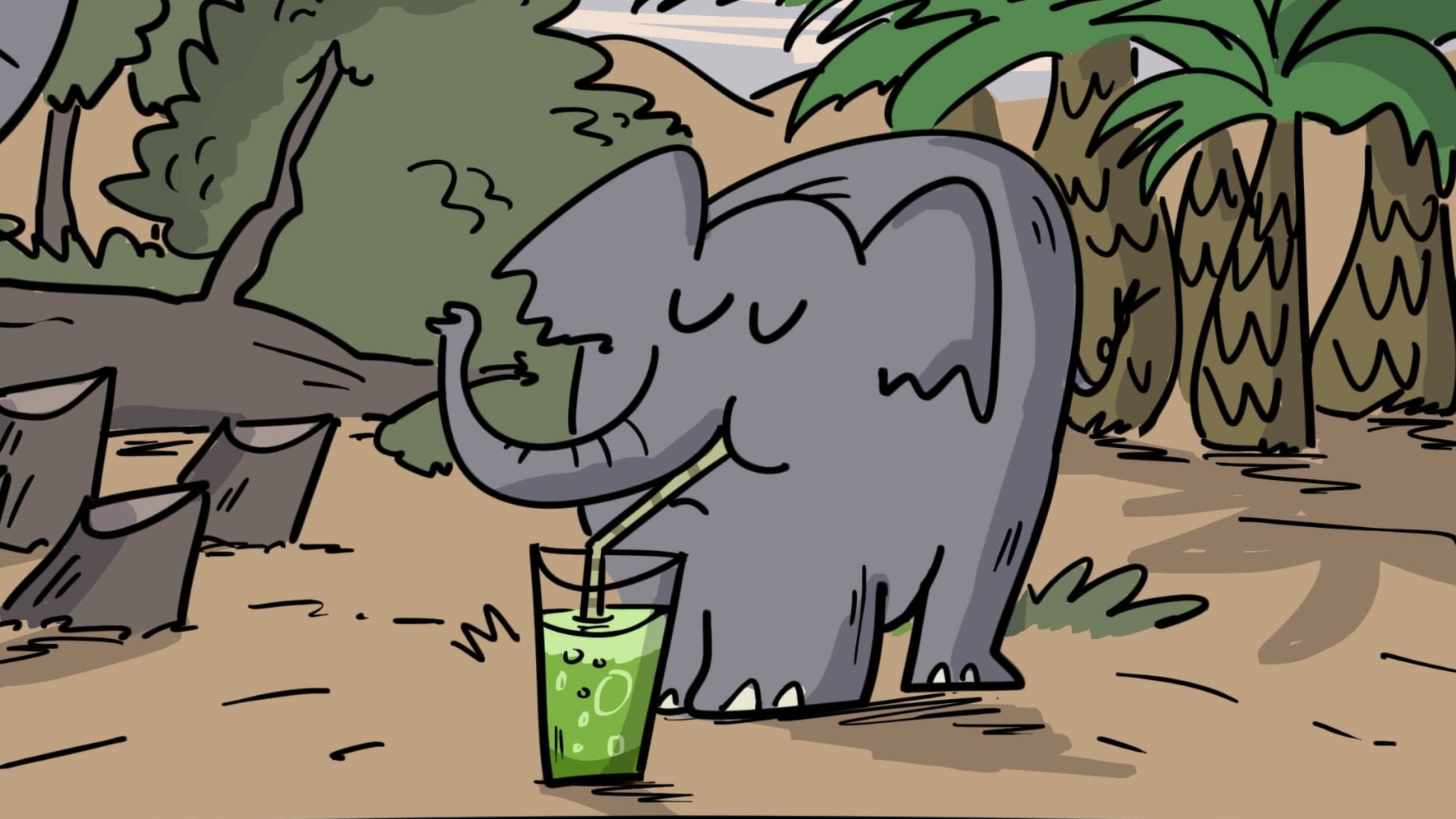 Elephants in Malaysia are Forced to Adapt to a New Diet