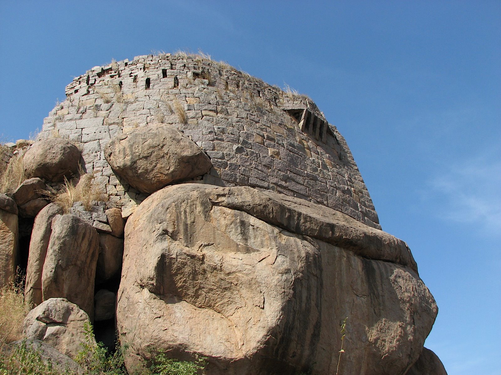 Resembling a human face, this particular formation at Golconda Fort is a favourite with tourists. Photo: Pooja Gupta