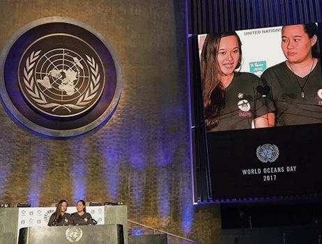 Saying Bye Bye to Plastic Bags at the 2017 United Nations World Oceans Day. Photo courtesy: Twitter, IndonesianMission UN