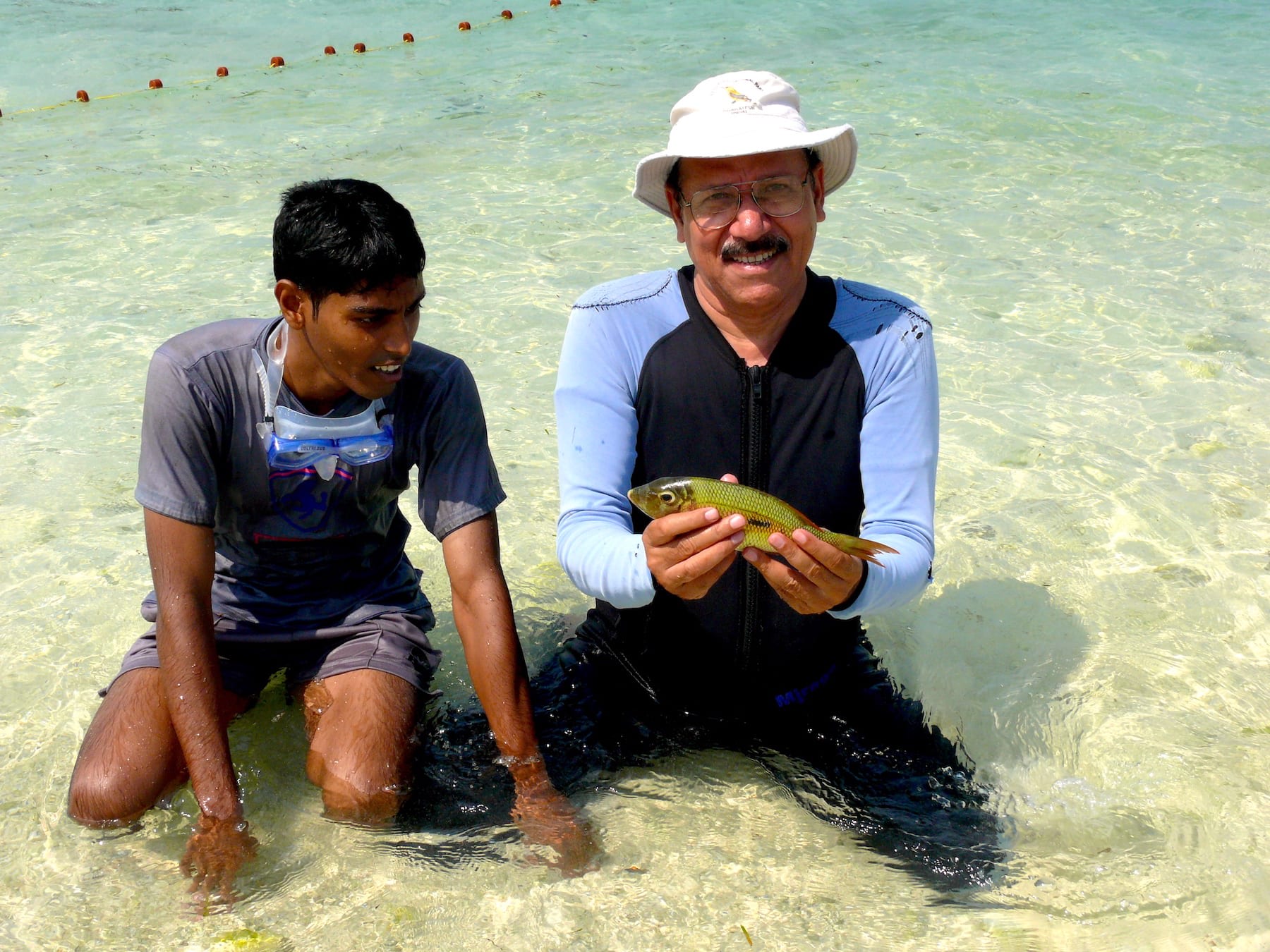Asad Rahmani’s interests extend to a variety of topics, including the conservation of marine life. Photo courtesy: Deepak Apte  Cover photo: Asad Rahmani is one of India’s foremost conservationists with a career that spans over four decades. Here he is seen making notes on a remote island in D'Ering Wildlife Sanctuary, Arunachal Pradesh. Cover photo: Taksh Sagwan