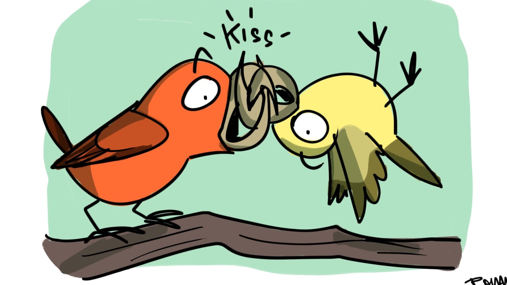 How Does a Crossbill Kiss?