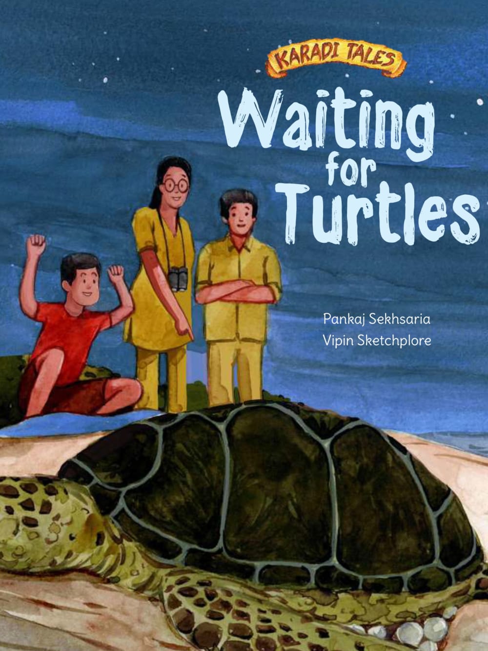 Midnight Miracle: Waiting for Mother Turtles by the Beach