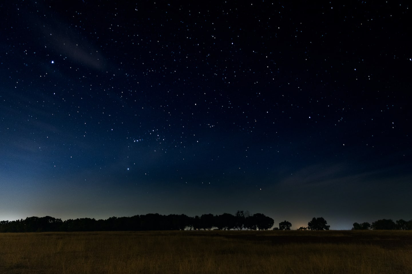 A view of the night sky near Hesaraghatta, Bengaluru, with the glow of city lights in the distance. Photo: Suman De/Shutterstock