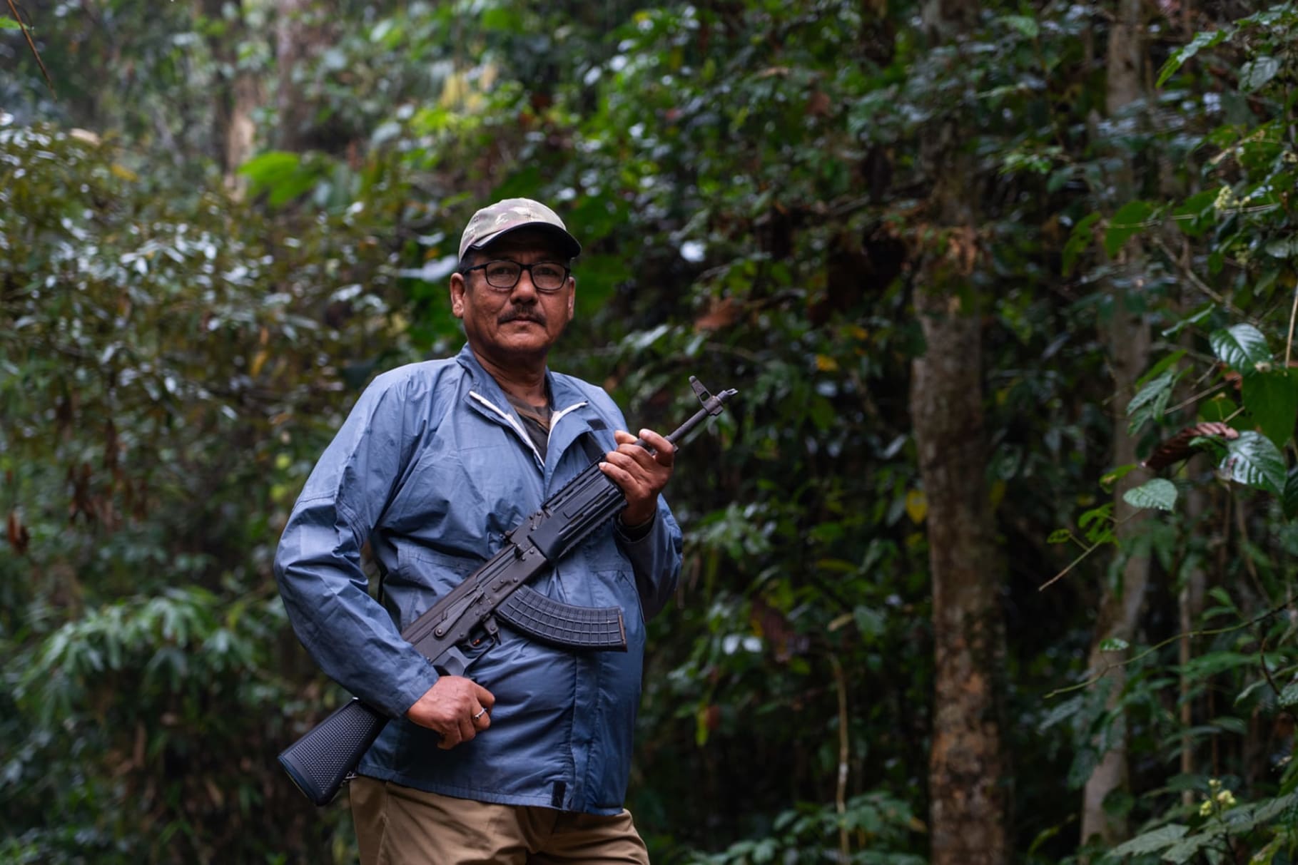Forest guard in Hollongapar Gibbon Wildlife Sanctuary in Assam