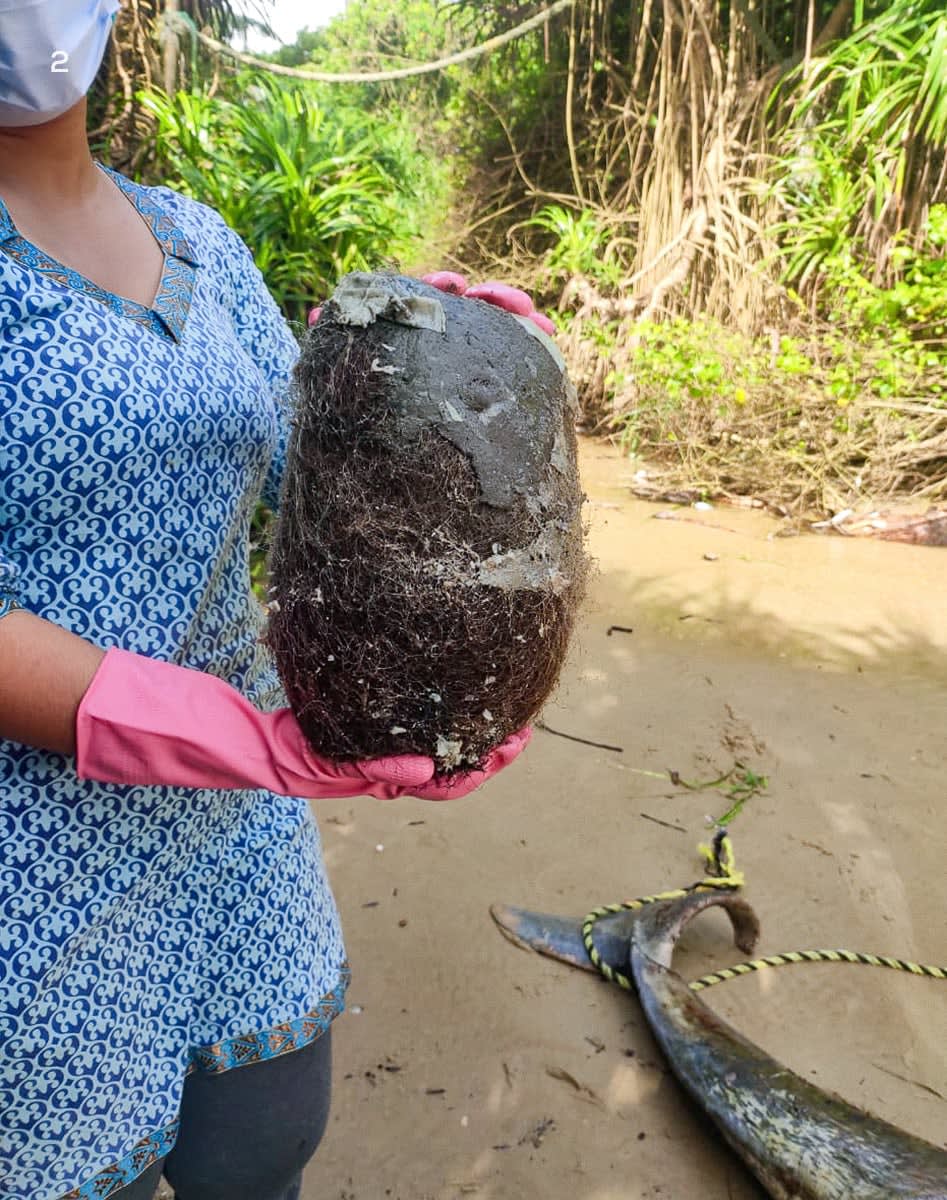 Ingested fishing net