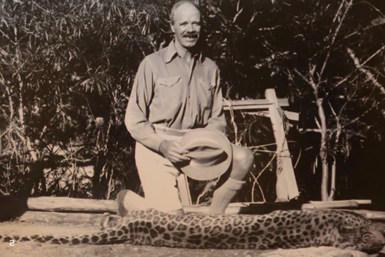Corbett with the man-eating leopard of Rudraprayag