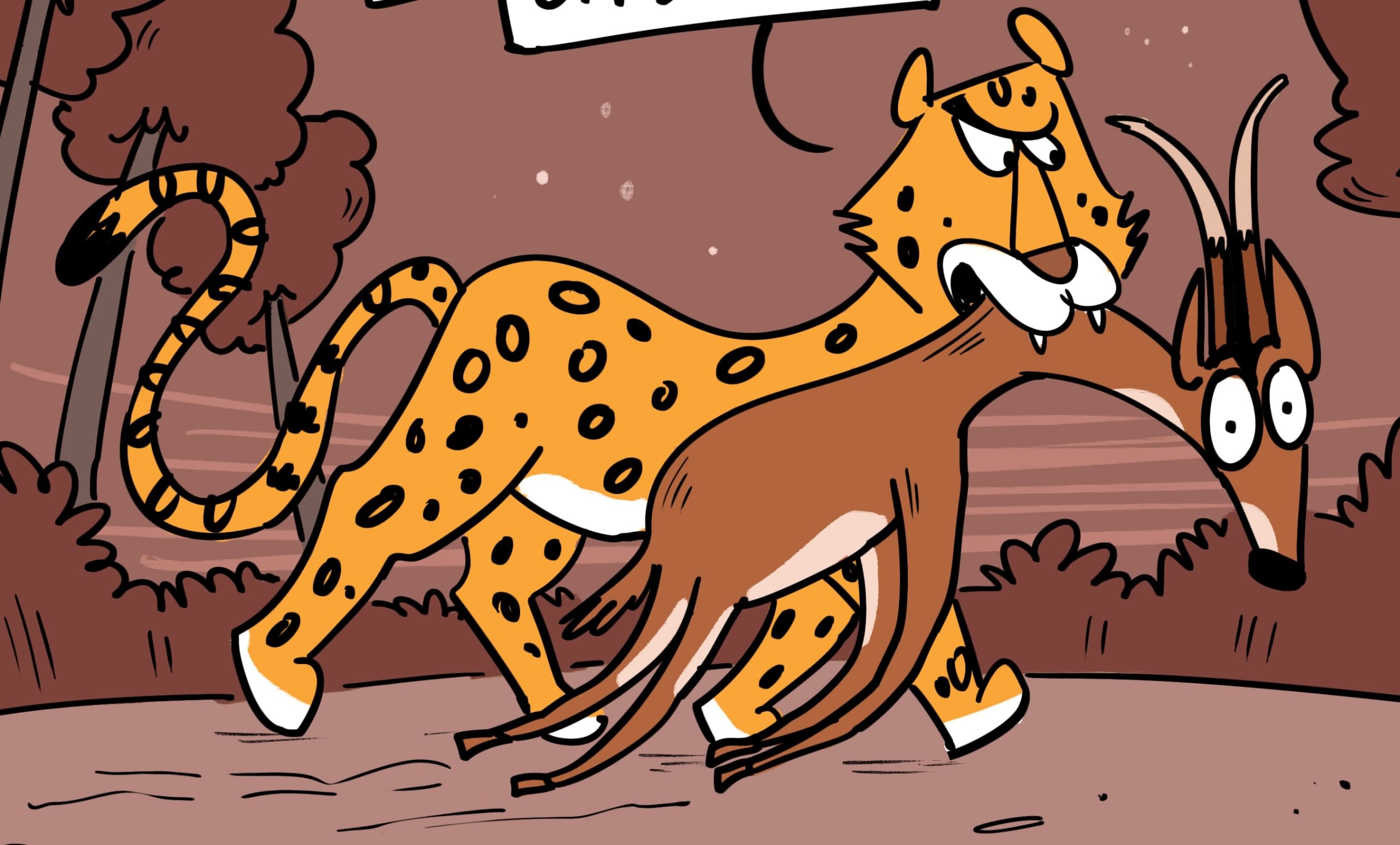 A Leopard Demands Some Respect From a Barking Deer