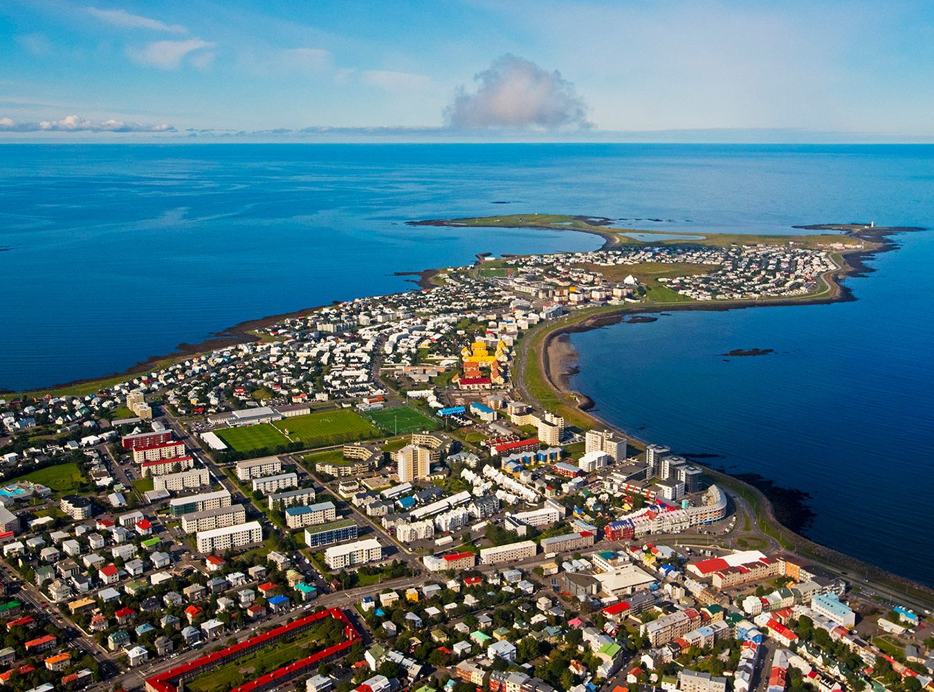 Over sixty per cent of the population of the tiny country of Iceland lives in the capital Reykjavik; that’s still only about 200,000 people. In this land of plenty of water and intense geothermal activity over eighty-five per cent of the country’s heating and electricity comes from its geothermal and hydroelectric plants. 