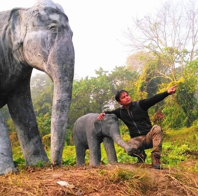 Over the last decade, Binod ‘Dulu’ Bora has been involved in rescuing animals, especially injured or stranded elephants, in the Karbi foothills of Assam. He is now fondly called the ‘elephant man’. Photo courtesy: Binod Bora