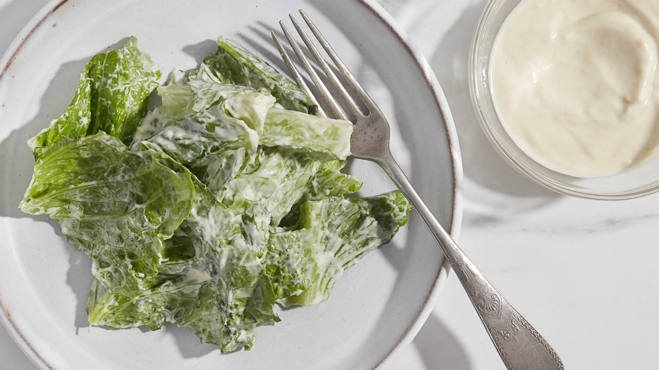cream dressing for lettuce Grilled Romaine with Creamy Caper Dressing