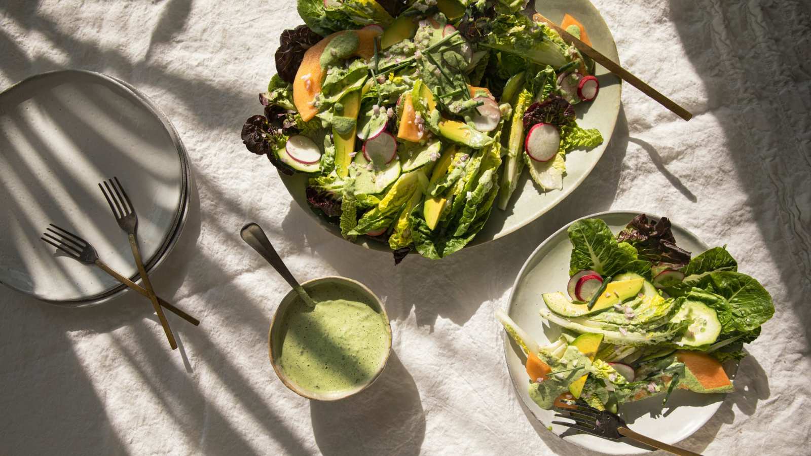 Little Gems & Cucumber Salad