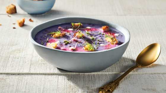 Purple Cabbage & Cauliflower Soup