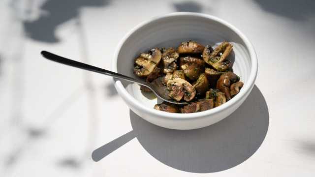 Grilled Mushrooms in Herb Oil