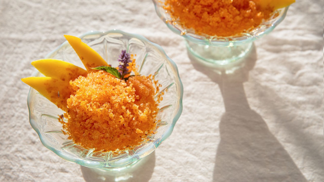 Tomato-Strawberry Granita
