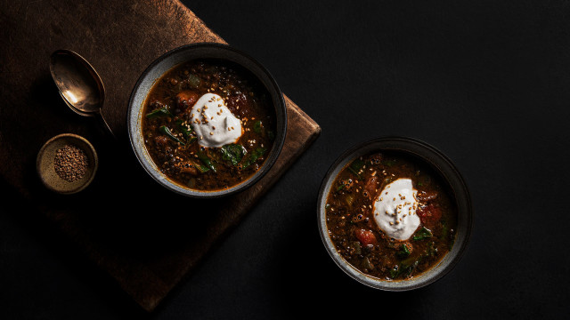 Black Lentil Soup with Turmeric