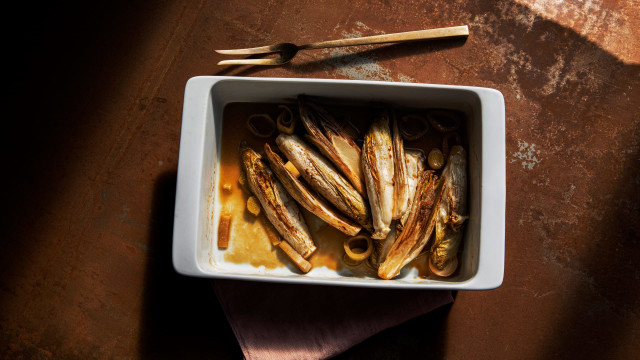 Braised Endive with Leeks