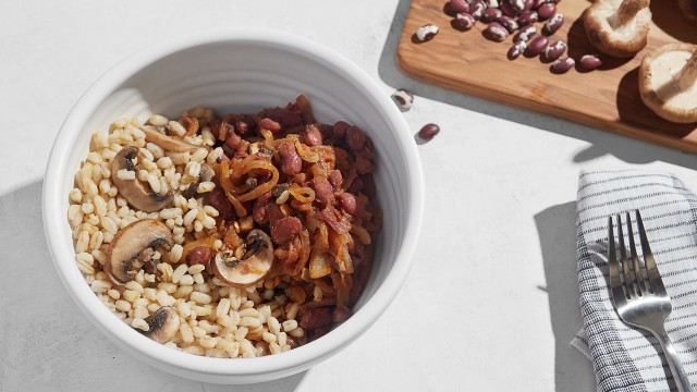 Umami Anasazi Beans with Wheat Berries