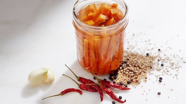 Brine-Pickled Carrots