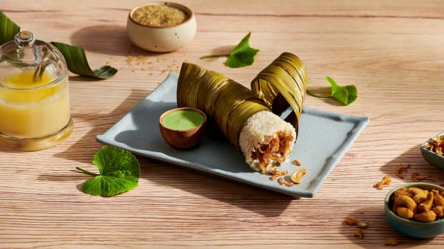 Ghee Rice in Pandan Leaves