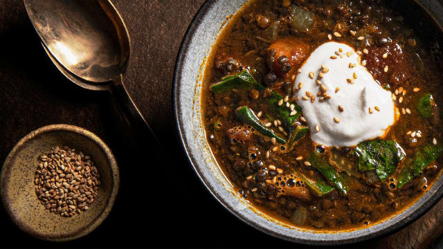 Black Lentil Soup with Turmeric