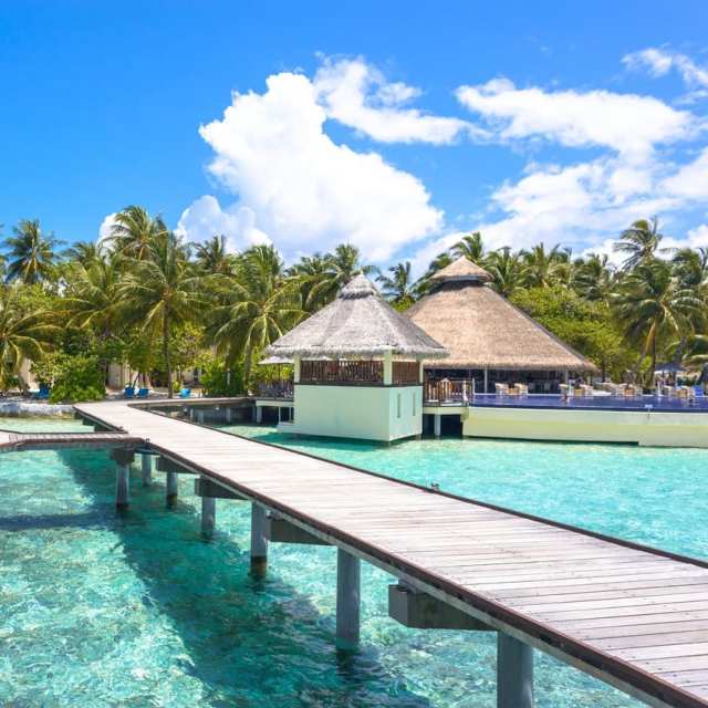 Lounging in the Maldives