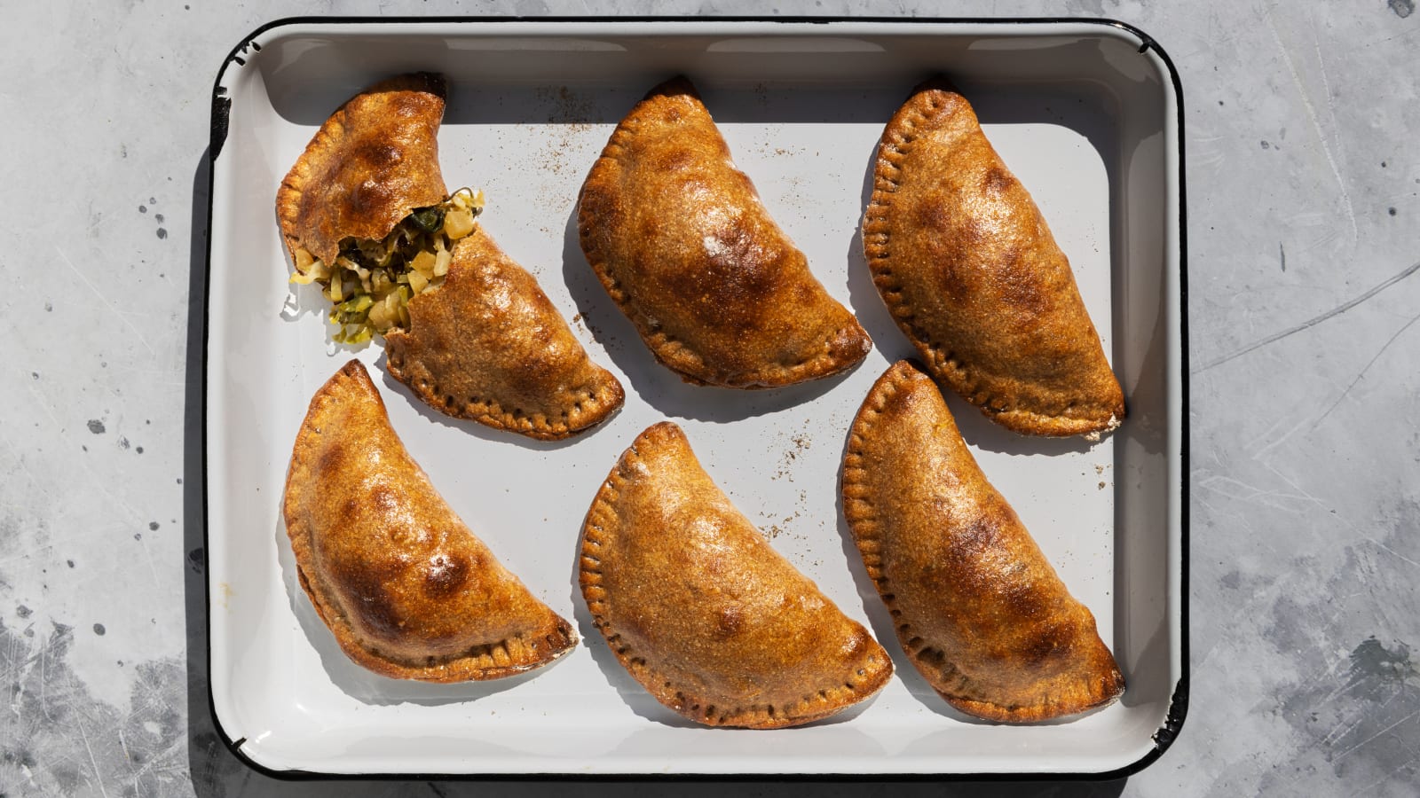 Spelt Empanadas with Apple & Brussels Sprouts Filling